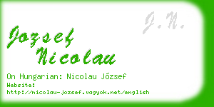 jozsef nicolau business card