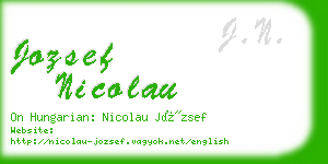 jozsef nicolau business card